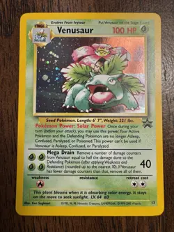 2000 Promo Venusaur Holo WOTC 13 Pokemon - Image 1