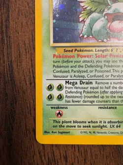 2000 Promo Venusaur Holo WOTC 13 Pokemon - Image 3