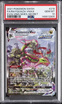 2021 POKEMON SWORD & SHIELD EVOLVING SKIES SECRET FULL ART/RAYQUAZA VMAX PSA 10 - Image 1