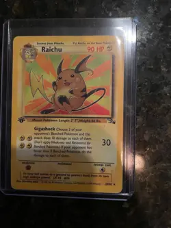 Pokemon Vintage 1st Edition Raichu 29/62 Fossil Wizards Of The Coast 1999 - Image 1