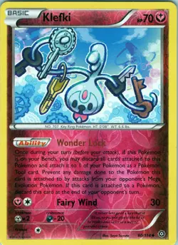 Klefki 80/114 Uncommon - Pokemon TCG XY: Steam Siege - Reverse Holo (NM) - Image 1