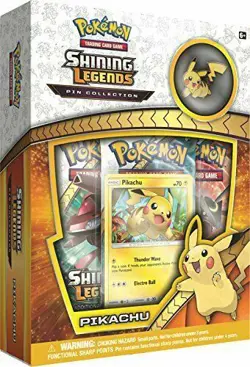 2017 Pokemon Shining Legends Pin Collection 3 Packs 1 Promo pika 820650803284 - Image 1