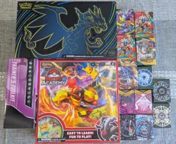 Pokemon Empty Boxes Mega Charizard UPC, Battle Academy, Deck Boxes Lot See Desc. - Image 1