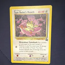 Pokemon Team Rocket's Meowth 18/53 Wotc Promo Basic 40 HP Regular English Card - Image 1