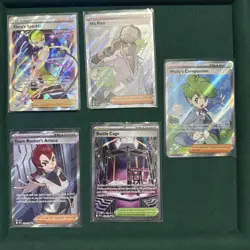 Lot of 5 Support/trainer Pokemon Cards - Image 1