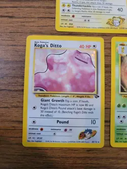 Lot of 5 Vintage Holo Pokemon Cards Gym Challenge Raichu, Ninetales, Ditto - Image 4