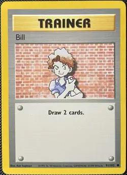 Bill 091/102 Base Set Regular - Pokemon Card - Image 1