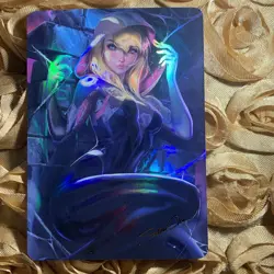 Spider Gwen HEROES Spider-Man GODDESS BLUE ACG Waifu GIRL Anime Foil Card - Image 1