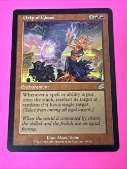 Grip of Chaos Scourge NM Red Rare MAGIC THE GATHERING MTG CARD CCG - Image 1