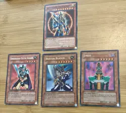 Yu-Gi-Oh Vintage Holo Card Lot – Black Luster Soldier, Jinzo & Buster Blader - Image 1