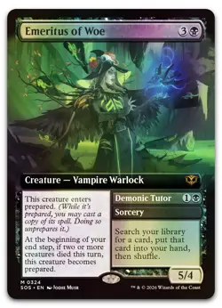 Emeritus of Woe (Extended Art) #324 (Foil) NM Secrets of Strixhaven Magic MTG - Image 1
