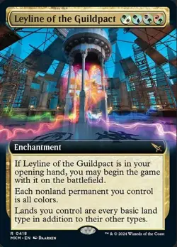 1x Near Mint, English Leyline of the Guildpact - Foil - Extended Art - Murders a - Image 1