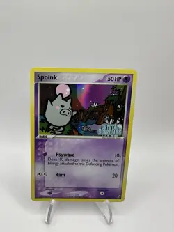Pokemon Spoink Crystal Guardians 62/100 Reverse Holo Stamped Card (NM) - Image 1