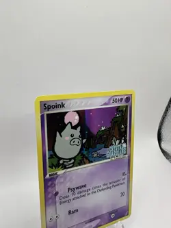 Pokemon Spoink Crystal Guardians 62/100 Reverse Holo Stamped Card (NM) - Image 2