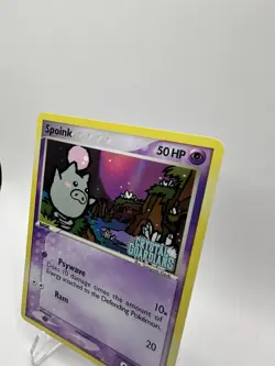 Pokemon Spoink Crystal Guardians 62/100 Reverse Holo Stamped Card (NM) - Image 3