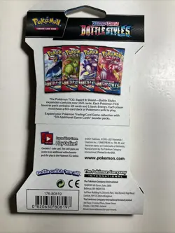 Pokemon SWORD AND SHIELD BATTLE STYLES Sleeved Single Booster Pack 2021 Sealed🔥 - Image 2