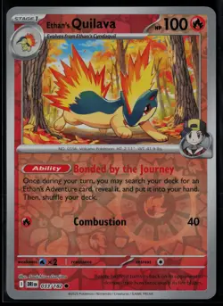 Ethan's Quilava 033/182 Common Destined Rivals Pokemon Reverse Holo LP - Image 1