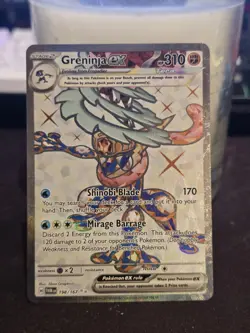 Pokemon TCG Twilight Masquearde Greninja EX Full Art Card 198/167 - Image 1