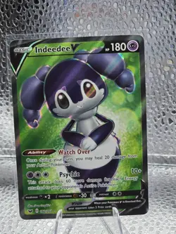 Pokemon TCG Indeedee V Sword & Shield Base Set Full Art Holo Rare 192/202 NM - Image 1
