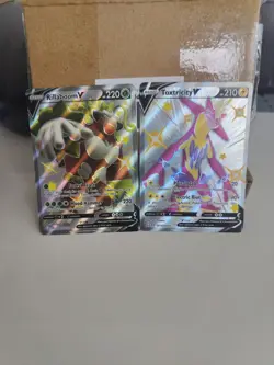 Pokemon TCG Rillaboom V Shining Fates and Toxtricty V Bundle Lp - Image 1