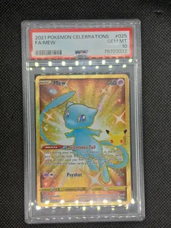 2021 POKEMON CELEBRATIONS #025 FULL ART/MEW PSA 10 - Image 1