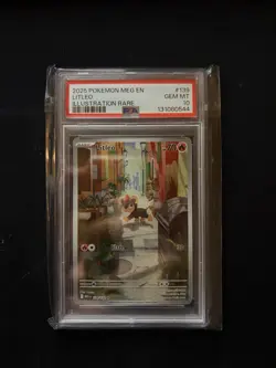 Pokemon Litleo 139/132 Mega Evolution Illustration Rare Holo English PSA 10 - Image 1