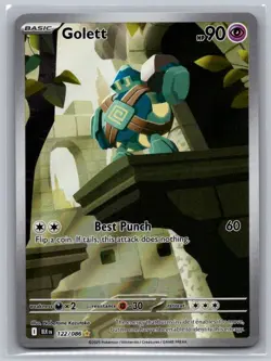 Golett - 122/086 122/086 Holo Illustration Rare SV: Black Bolt Pokemon Near Mint - Image 1