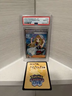 2025 POKEMON JPN M1L-MEGA BRAVE SUPER RARE #086 LILLIE'S DETERMINATION PSA 10 - Image 1