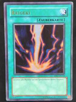 Raigeki DB1-de114 Ultra Rare Deutsch VG YUGIOH - Image 1