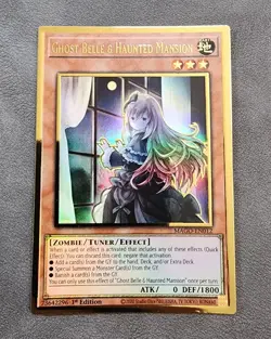 Yu-Gi-Oh! TCG Ghost Belle & Haunted Mansion (Alt Art) MAGO-EN012 NM - Image 1