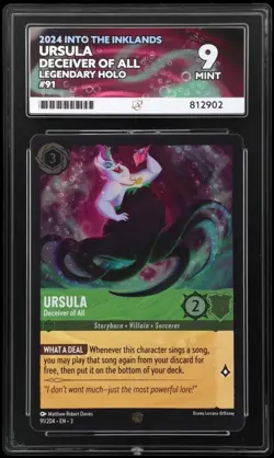 Disney Lorcana Ursula Deceiver of All Legendary Holo Foil 91/204 Inklands Ace 9 - Image 1