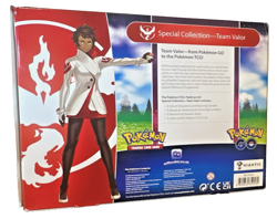 Pokemon GO Special Collection Team Valor Candela Promo Card 6 Booster Packs Pin - Image 2