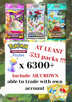 Pokemon TCG Pocket Trading Card Game with 6300++ Hourglass 53++ Poke Gold - Image 1