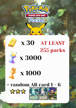 Pokemon TCG Pocket Trading Card Game with 6300++ Hourglass 53++ Poke Gold - Image 4