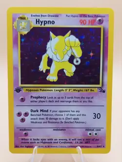 Dark Hypno Holo Rare Team Rocket 1st Edition 9/82 Pokemon Card - WOTC 1999 - Image 1