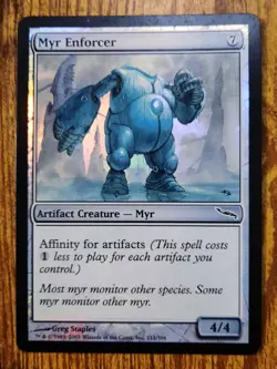 MTG Myr Enforcer FOIL Mirrodin #211 Artifact Common LP - Image 1