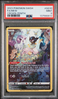 2023 Pokemon Sword And Shield Crown Zenith #GG10 Fa/Mew Crown Zenith PSA 9 - Image 1