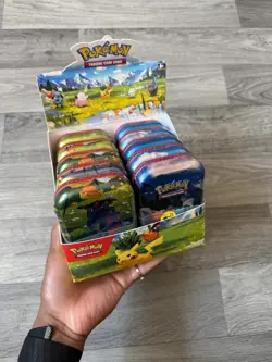 Pokemon TCG Ascended Heroes Mini Tins Sealed X10 In A Display Case Brand New - Image 1