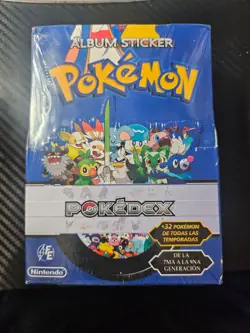 30 Packs New 2025 Peru Pokemon Blue Vol 3 Pokedex Sticker Booster Flash Editon - Image 1