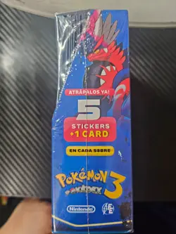 30 Packs New 2025 Peru Pokemon Blue Vol 3 Pokedex Sticker Booster Flash Editon - Image 2