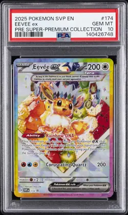 2025 POKEMON SVP EN-SV BLACK STAR PROMO #174 EEVEE EX PSA 10 - Image 1