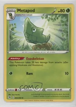 Metapod Pokemon Sword & Shield Fusion Strike #002 - Image 1