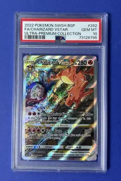 2022 Pokemon SWSH BSP FA/Charizard VStar Ultra-Premium Collection #262 PSA 10 - Image 1