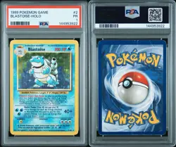 1999 Pokemon Game Blastoise-Holo #2 PSA 1 PR - Image 3