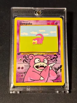 Pokemon Fossil 1st Edition Slowpoke 55/62 Non Holo Hand Painted By: Potato 🥔 - Image 3