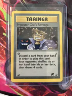 Imposter Oak's Revenge 76/82 Team Rocket Pokemon TCG WOTC Vintage 2000 NM Gengar - Image 1