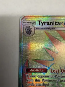 Pokemon Tyranitar GX 223/214 Sm-Lost Thunder Secret Rainbow Holo Rare (NM) - Image 2