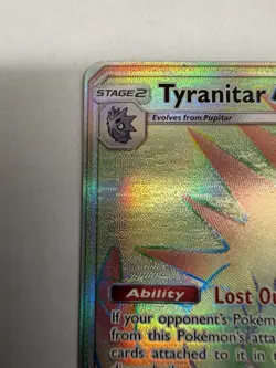 Pokemon Tyranitar GX 223/214 Sm-Lost Thunder Secret Rainbow Holo Rare (NM) - Image 3