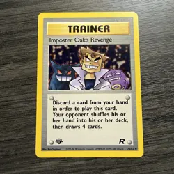 Pokemon TCG : Imposter Oak's Revenge - Team Rocket 1st Edition 76/82 Non Holo NM - Image 1