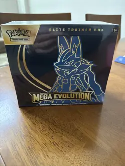 Pokemon Mega Evolution Elite Trainer Box Lucario ETB Factory Sealed New - Image 1